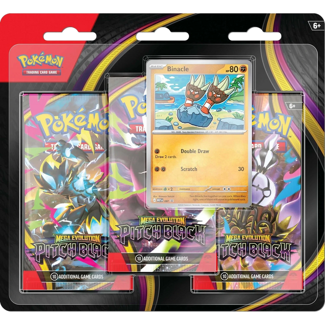 Pokemon TCG - Mega Evolution - Pitch Black (ME5) - 3-Pack Blister (Angielski)